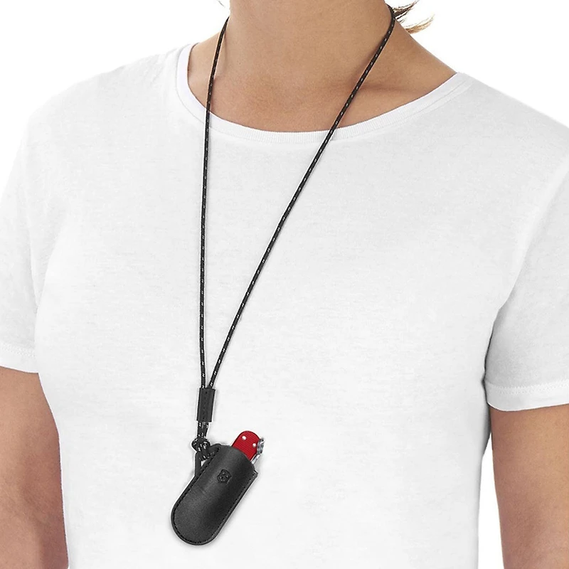 Style Icon Red Leather Knife Case