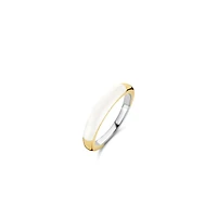 Milky White Half Band Ring