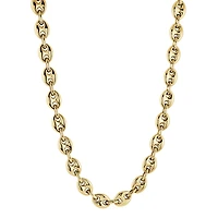 Puffed Mariner 10mm Yellow IP Steel Link Chain