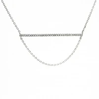 Diamond Bar Necklace