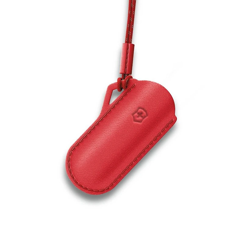 Style Icon Red Leather Knife Case