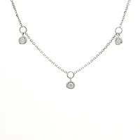 Triple Diamond Disks Necklace