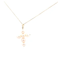 Pearl Cross 25MM Pendant