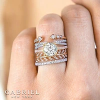 Diamond Criss cross White Gold Ring