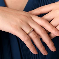 Three Pattern Diamond Ring
