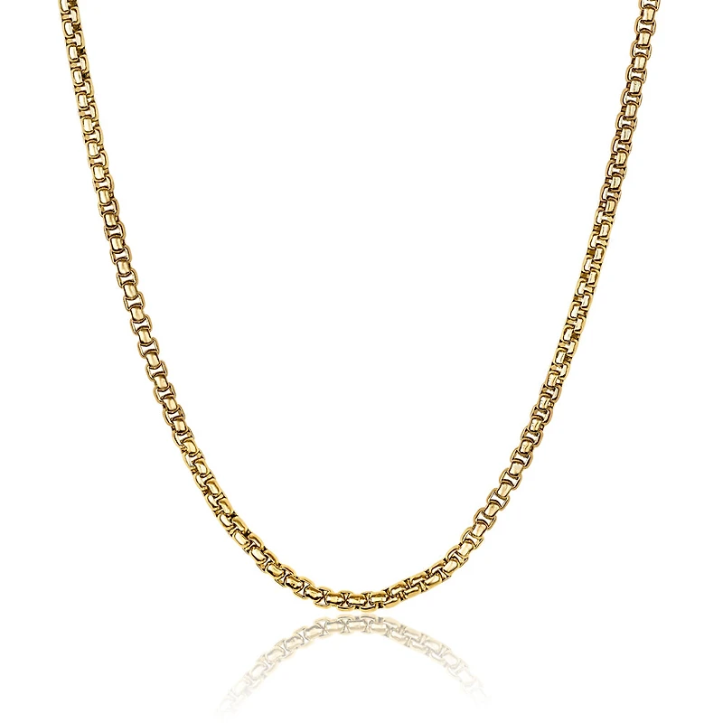 2.5mm yelllow IP Steel Round Box Chain