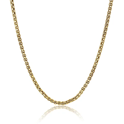 2.5mm yelllow IP Steel Round Box Chain