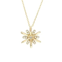 Star Bust Diamond Necklace 14K