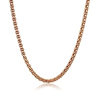 3.5mm Rose IP Steel Round Box Chain