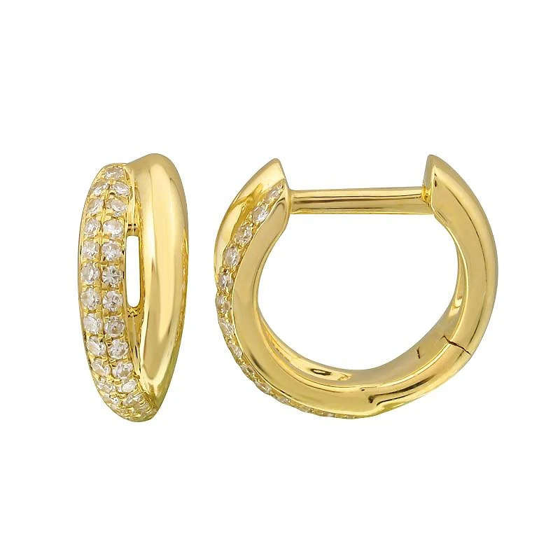10MM Diamond Crossover Earrings
