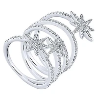 Star Cluster Diamond Ring Yellow Gold