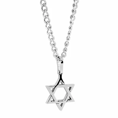 Star of David Steel Necklace