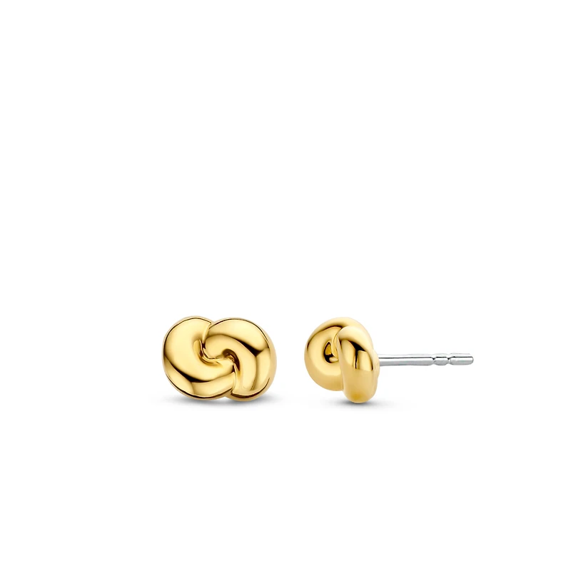 Golden Knot Stud Earrings