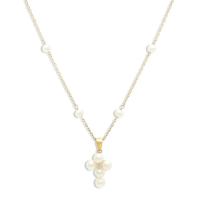 Pearl Cross Necklace