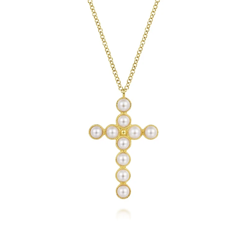 Pearl Cross Necklace