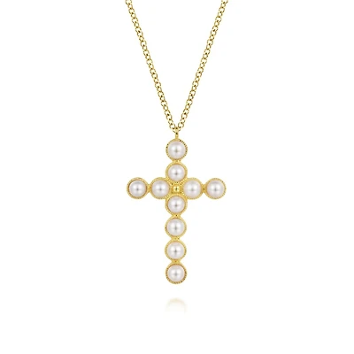 Pearl Cross Necklace