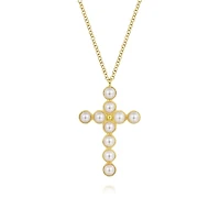 Pearl Cross Necklace