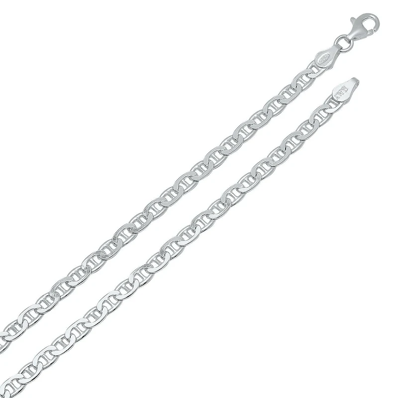 Flat Mariner 2.5MM Link White Gold