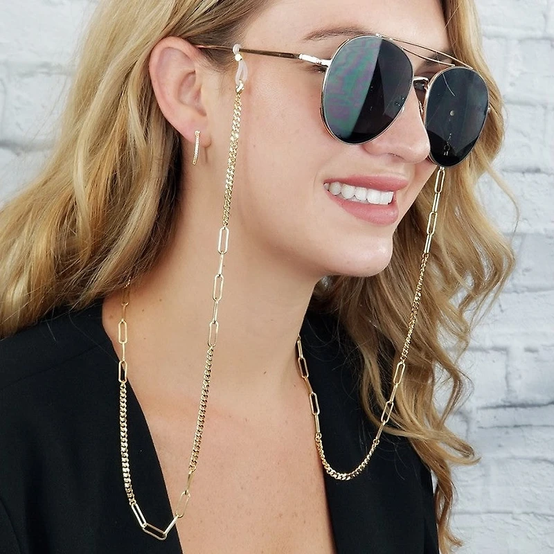Paperclip and Curb Multi-way Chain