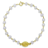 Virgen Milagrosa Pearl Kids Bracelet