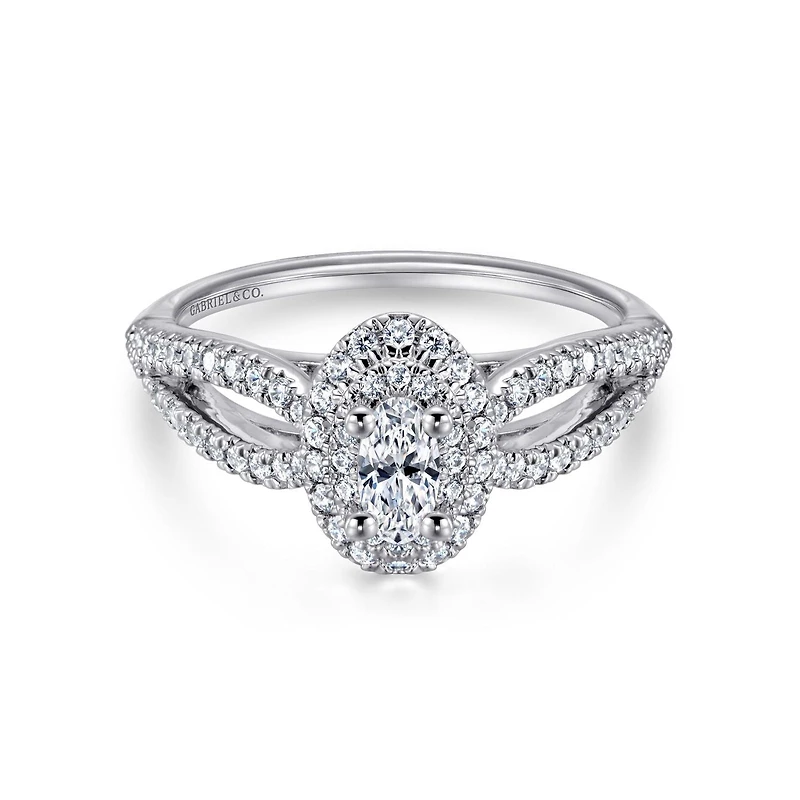Oval Cut Double Halo Engagement Ring