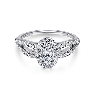 Oval Cut Double Halo Engagement Ring