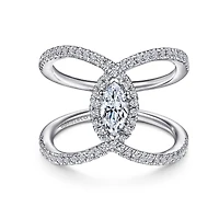 Marquise Split Shank Engagement Ring