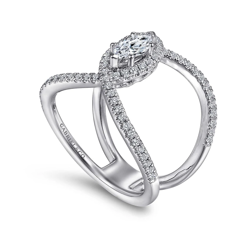 Marquise Split Shank Engagement Ring