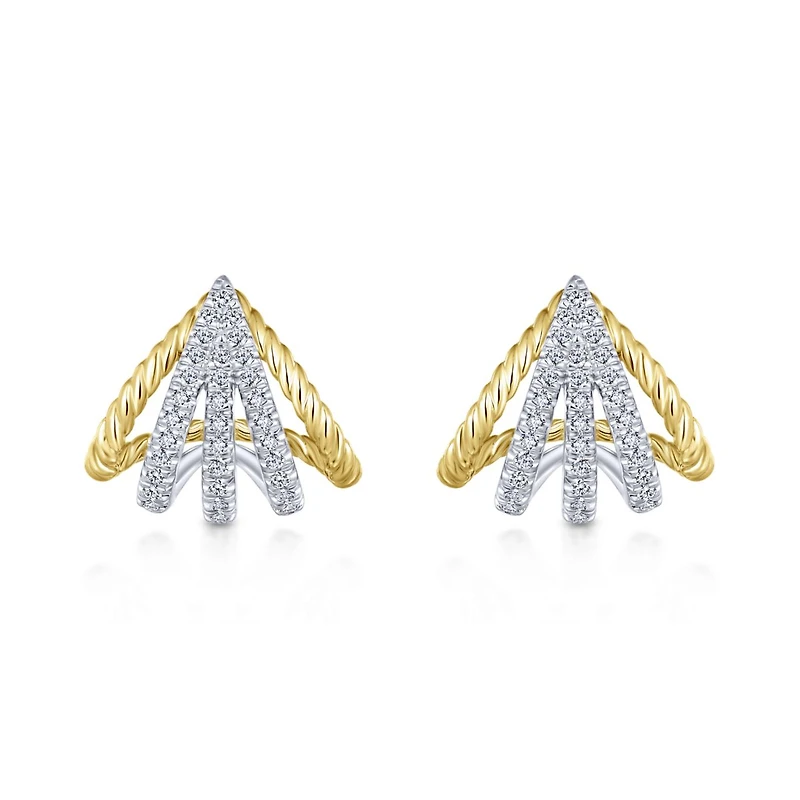 Rope Diamond Wrap Around Earrings