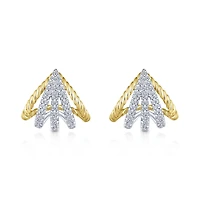 Rope Diamond Wrap Around Earrings