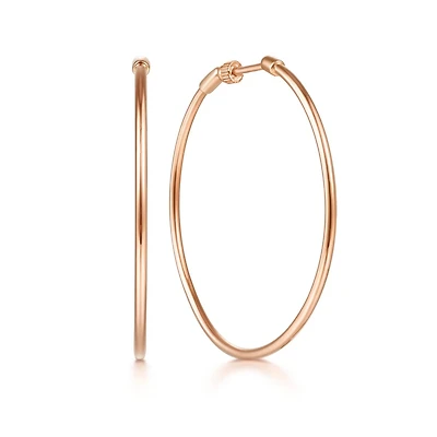40MM Rose Gold Hoop Earrings
