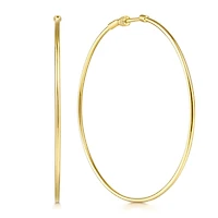 60mm Yellow Gold Hoop Earrings