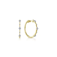 Intricate Diamond Hoop Earrings 20MM