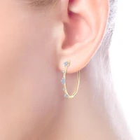 Intricate Diamond Hoop Earrings 20MM