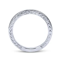 14K White Gold Milgrain Ring