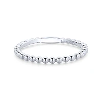 14K White Gold Bubble Ring