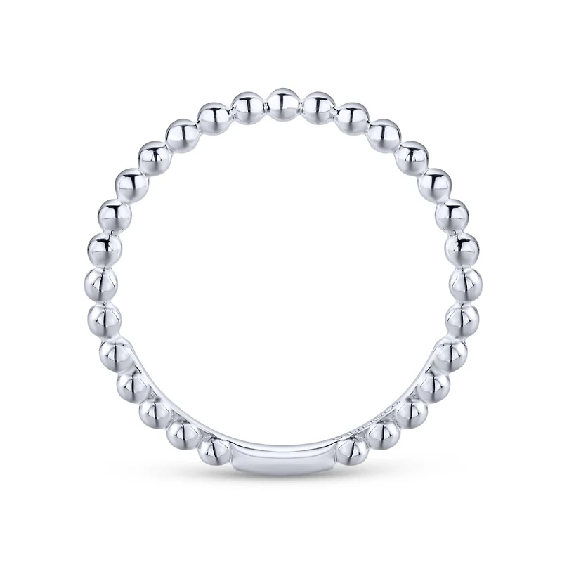 14K White Gold Bubble Ring