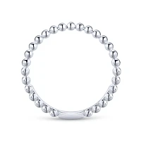 14K White Gold Bubble Ring