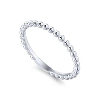 14K White Gold Bubble Ring