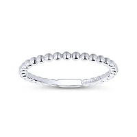 14K White Gold Bubble Ring