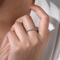 14K White Gold Bubble Ring