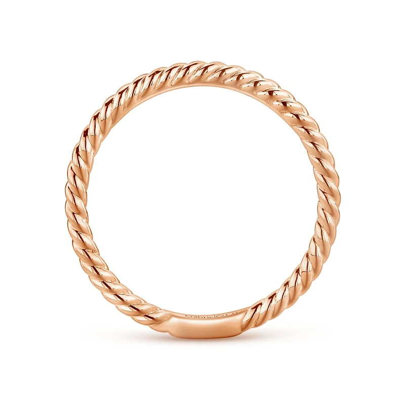 14K Rose Gold Twist Ring