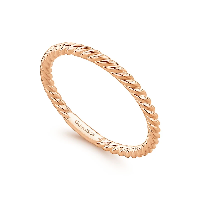 14K Rose Gold Twist Ring