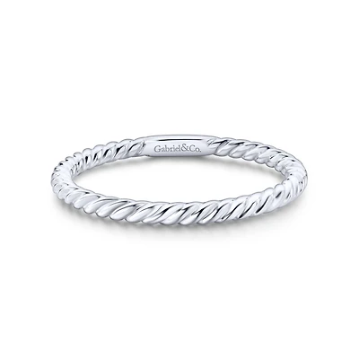 14K White Gold Twist Ring