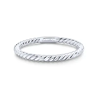 14K White Gold Twist Ring