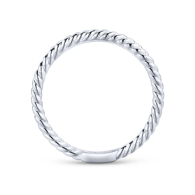 14K White Gold Twist Ring