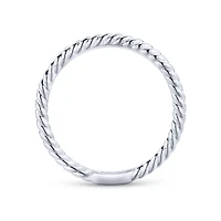 14K White Gold Twist Ring