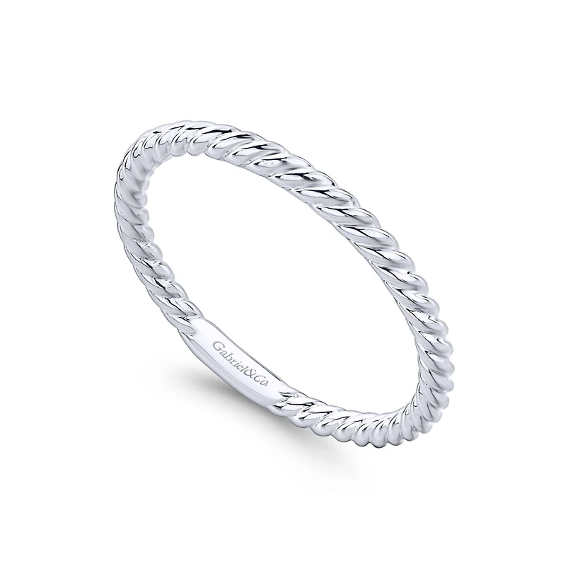 14K White Gold Twist Ring