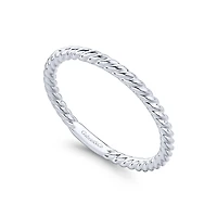 14K White Gold Twist Ring