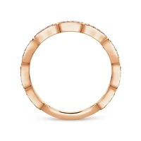 14K Rose Gold Spaced Diamond Ring